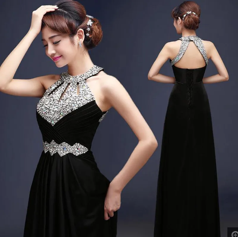 Вечернее платье 2017 новое горячее в пол ТРАПЕЦИЕВИДНОЕ атласное сексуальное