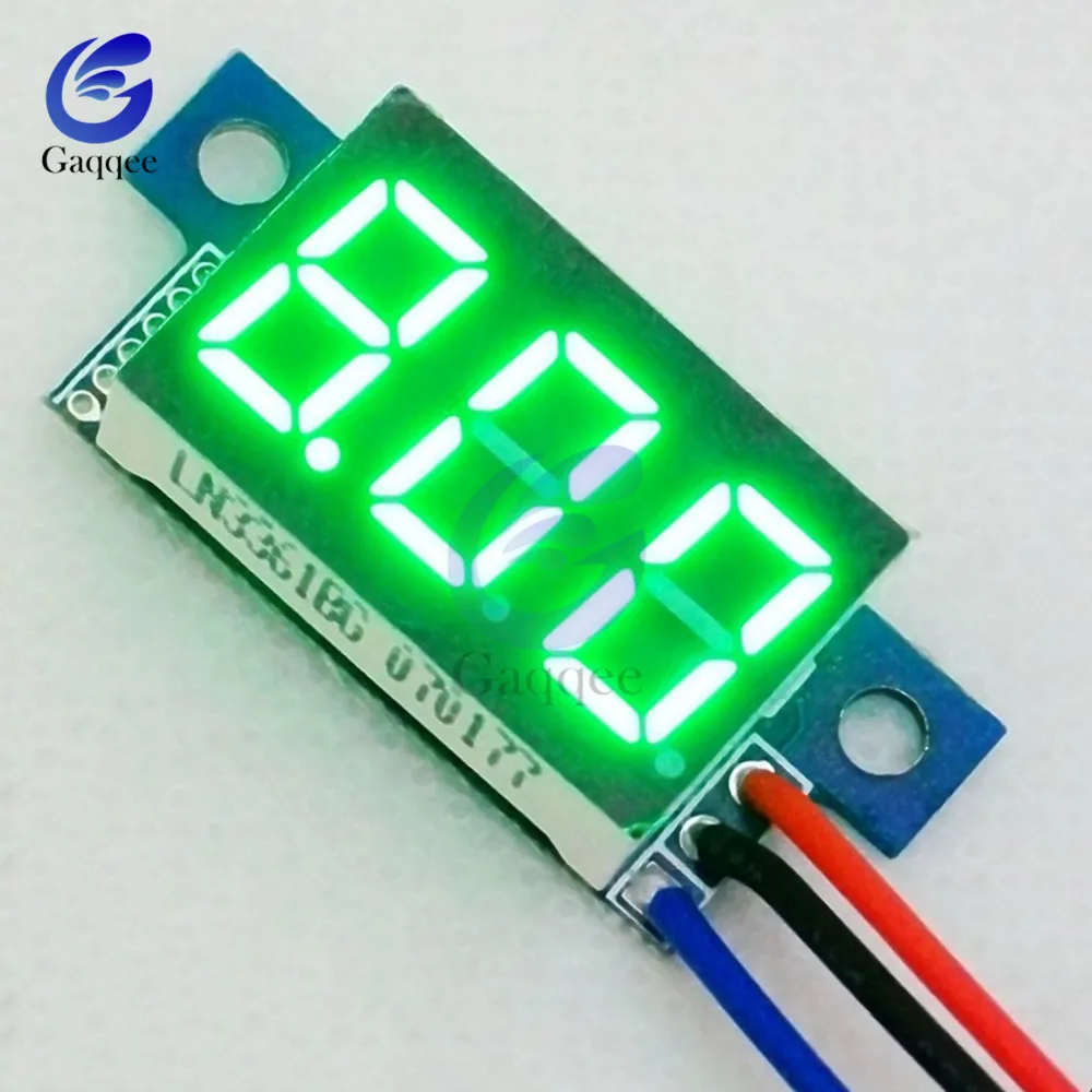 DC 0 30V 12V 24V 3 провода 36 дюймов ''Синий Красный Зеленый LED Панель Вольт Напряжение