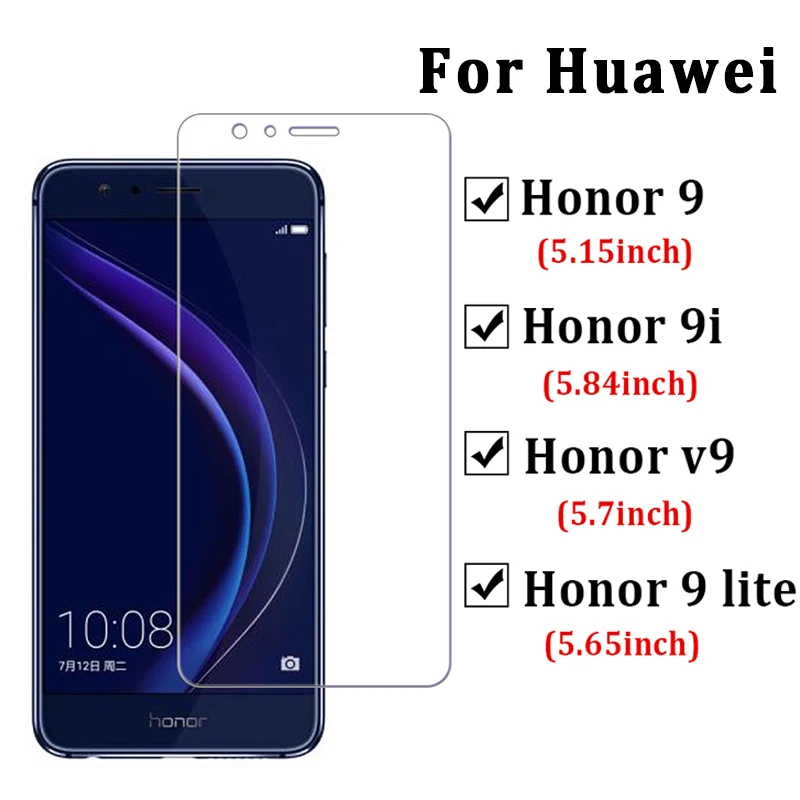 9H для Honor 9 Lite Защитное стекло Huawei Honer V9 9i Защита экрана huawei honor легкое закаленное