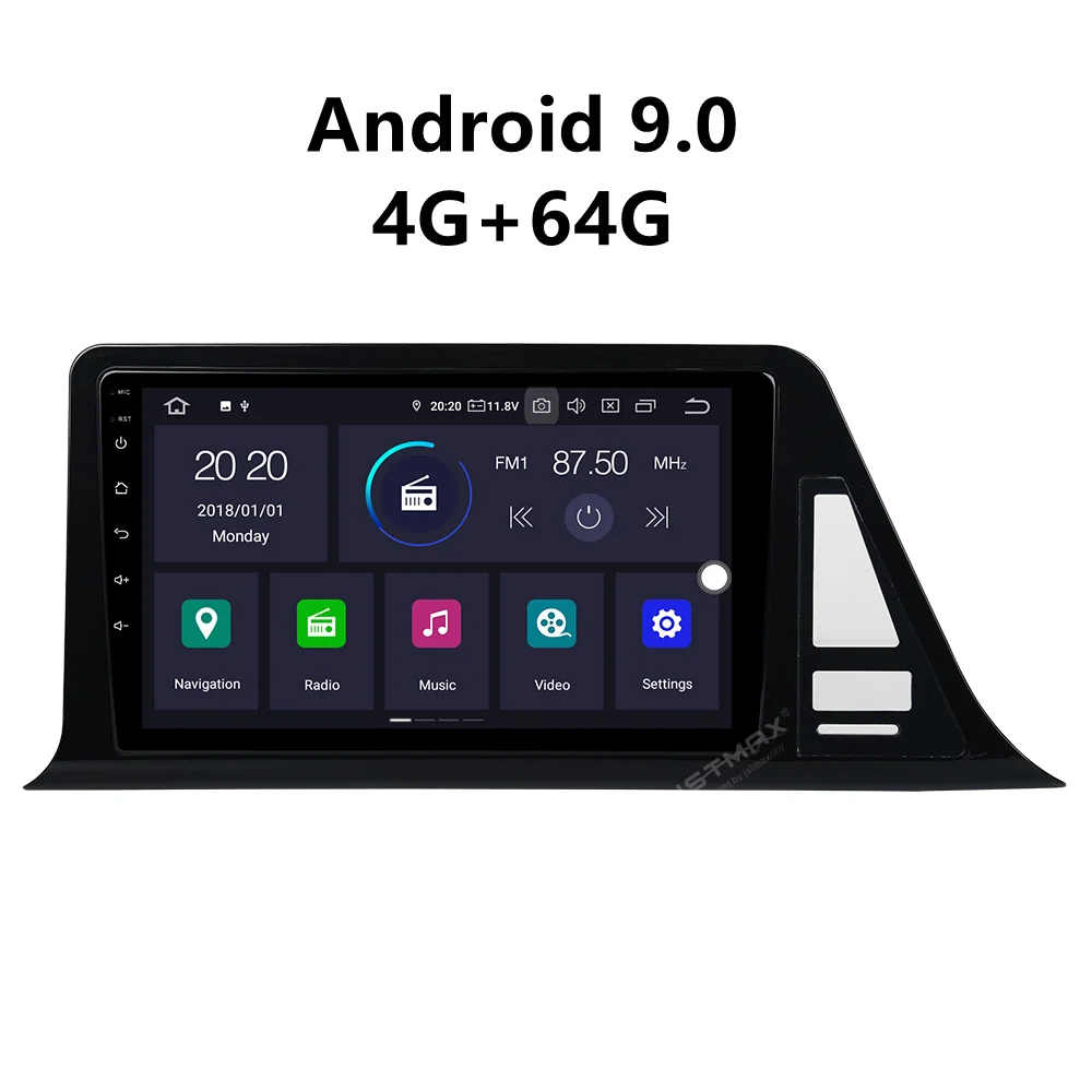 Магнитола JSTMAX для Toyota стереопроигрыватель с 9 &quotэкраном Android 0 4 Гб + 64 ISP GPS