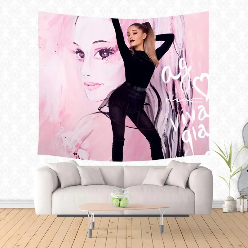 Настенный декоративный гобелен с принтом Ariana Grande пляжный коврик песчаный плед