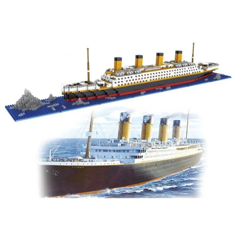 1960 шт. строительные блоки LoZ RMS корабль Титаник Строительные Совместимые Legoed
