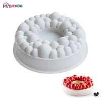 shenhong cherry bubble crown cake mould geometric desserts mold silicone art 3d mousse diy baking cookie brownie for home party