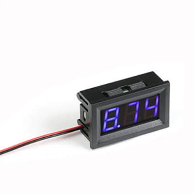 Blue Цифровой вольтметр постоянного тока 4,5 в до 30 в цифровой вольтметр напряжение Панель метр 2 провода для 6 в 12 В вольтметр Для электромобиля или мотоцикла автомобиля 0,56'' - Цвет: Blue
