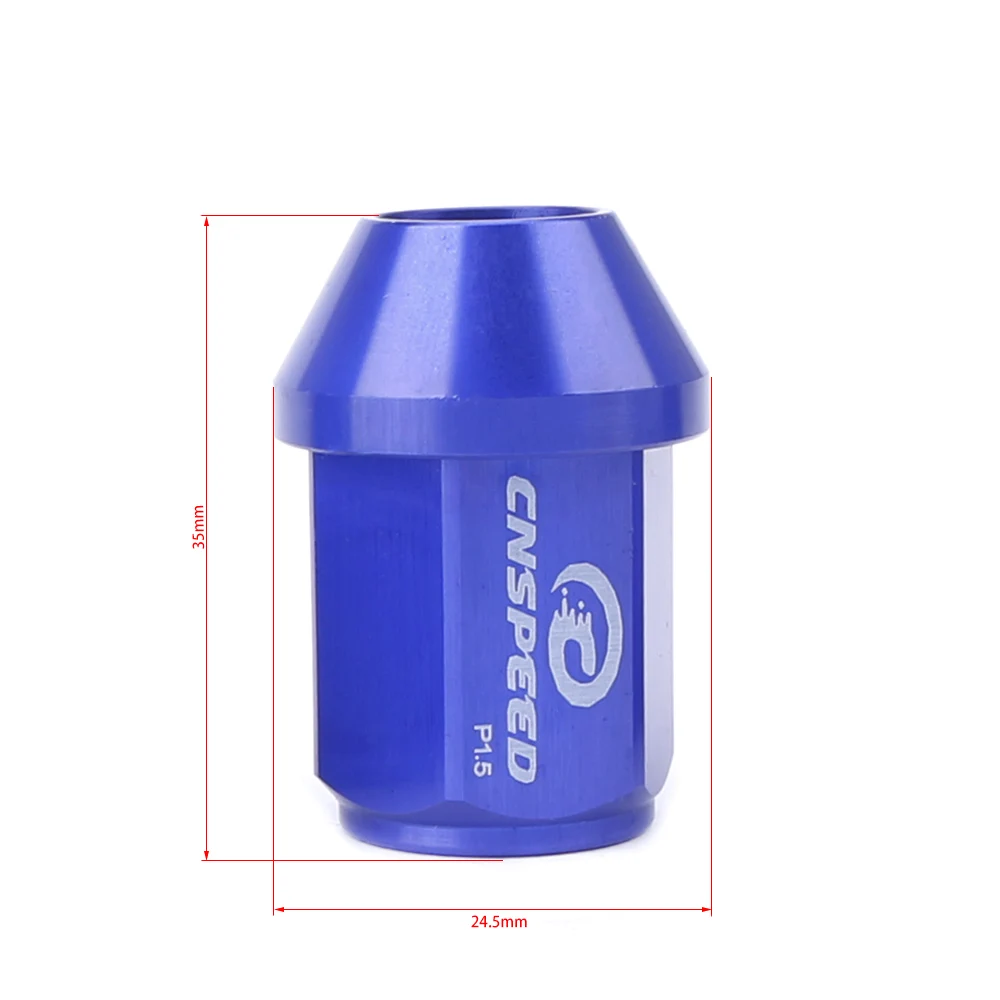 CNSPEED 20 шт M12x1.5 Racing кованые 7075-T6 алюминиевая Зажимная гайка 35 мм гонки ушковый