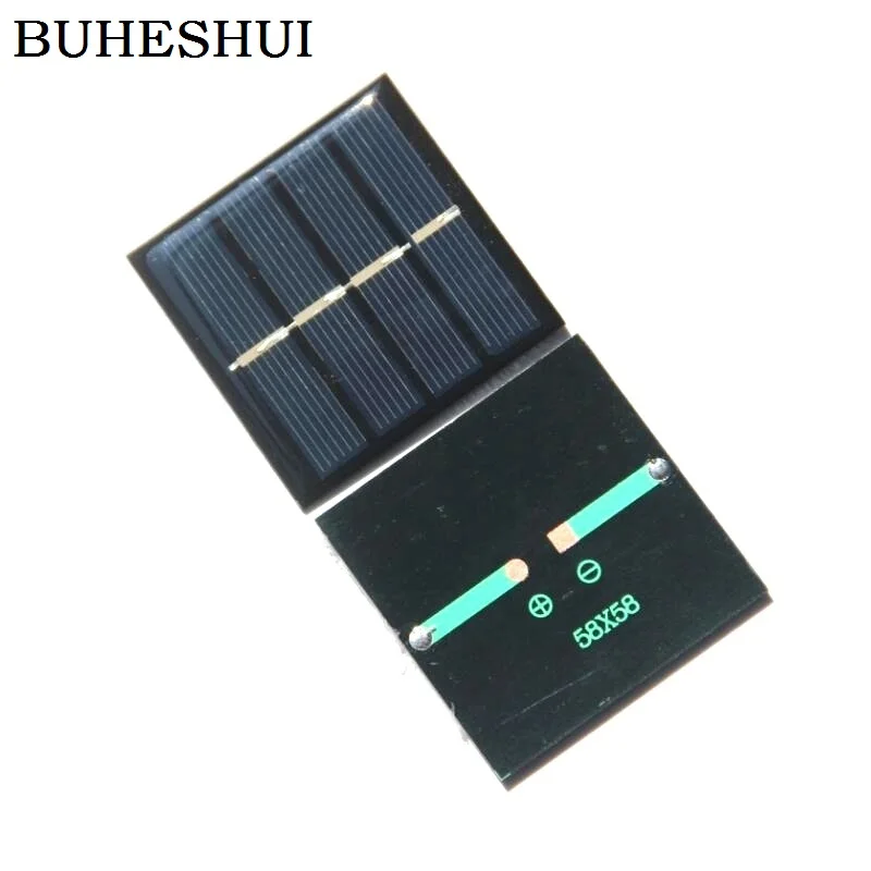 

BUHESHUI Wholesale!100pcs/lot 0.45W 2V Mini Solar Cell Polycrystalline Solar Panel Diy Solar Charger 58*58*3MM Free Shipping