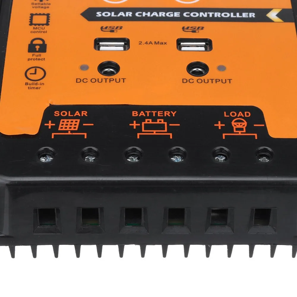 12 V/24 V 30A контроллер солнечного заряда панель солнечной батареи Регулятор двойной