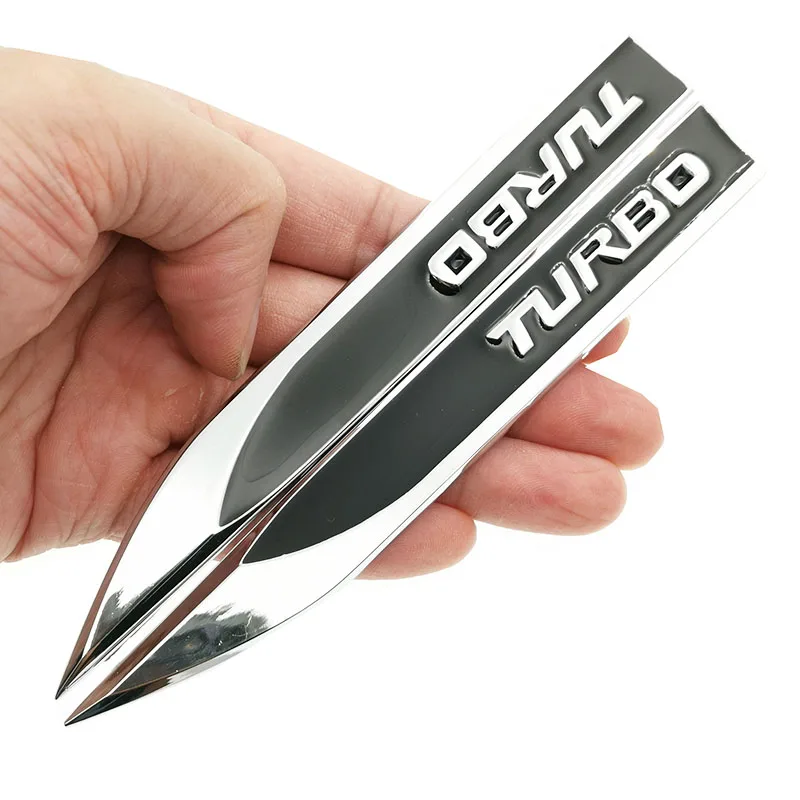 Металлическая турбонаддувная наклейка с логотипом на автомобиль 1 пара эмблема