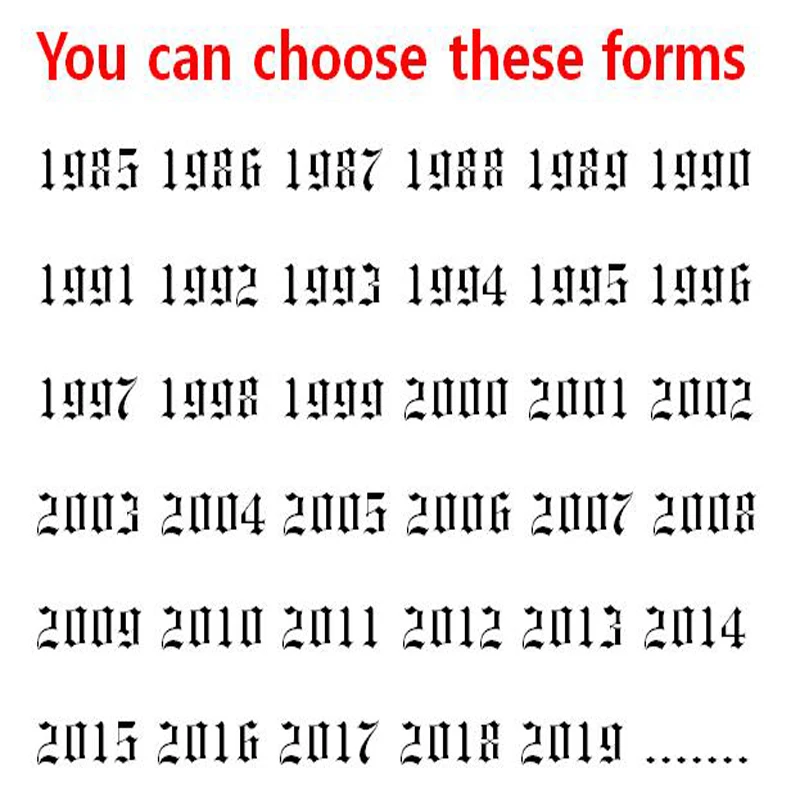 Ожерелья с цифрами для женщин на заказ 1990 1995 1996 1997 1998 1999 2000 2019 рождественские