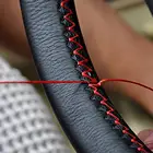 DIY мягкая износостойкая искусственная кожа из микрофибры Чехлы рулевого колеса автомобиля с игольчатой нитью аксессуары для интерьера