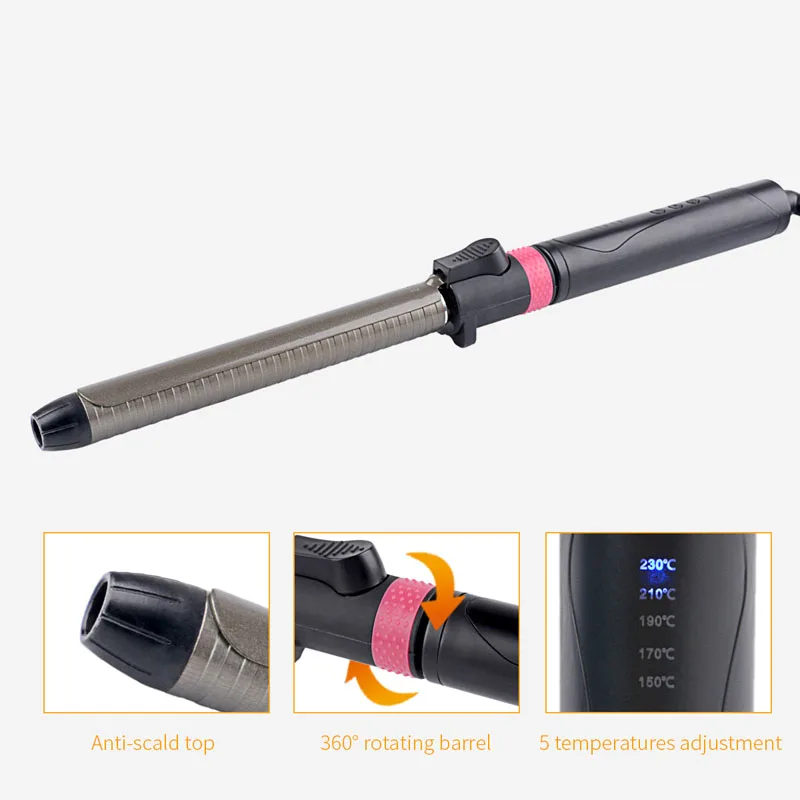 

9/22/25/32mm Curling Iron Wand Hair Curler roller Digital Wave temperature adjustment Hair Styling Tool 360 Degree Rotating clip
