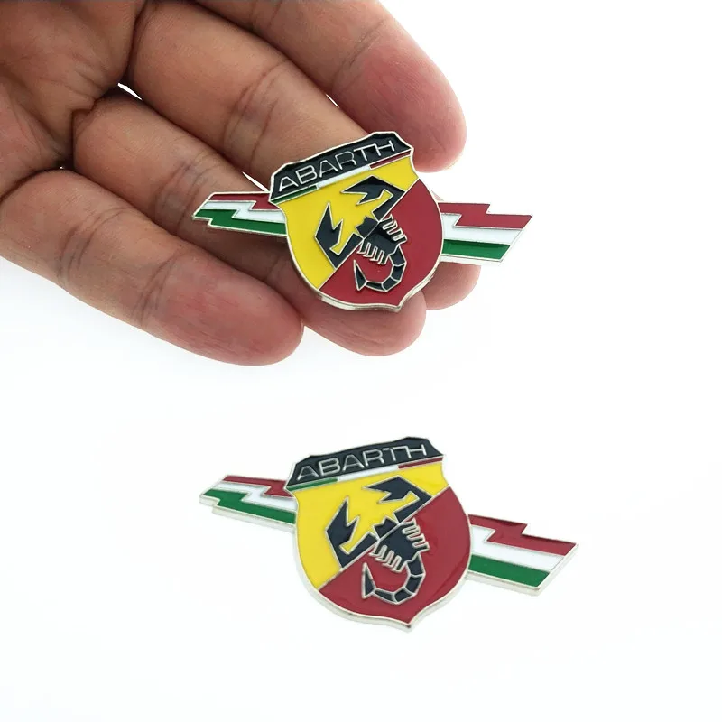 2 шт./компл. 3D маленькая металлическая эмблема значок наклейка для fiat punto abarth 500 stilo