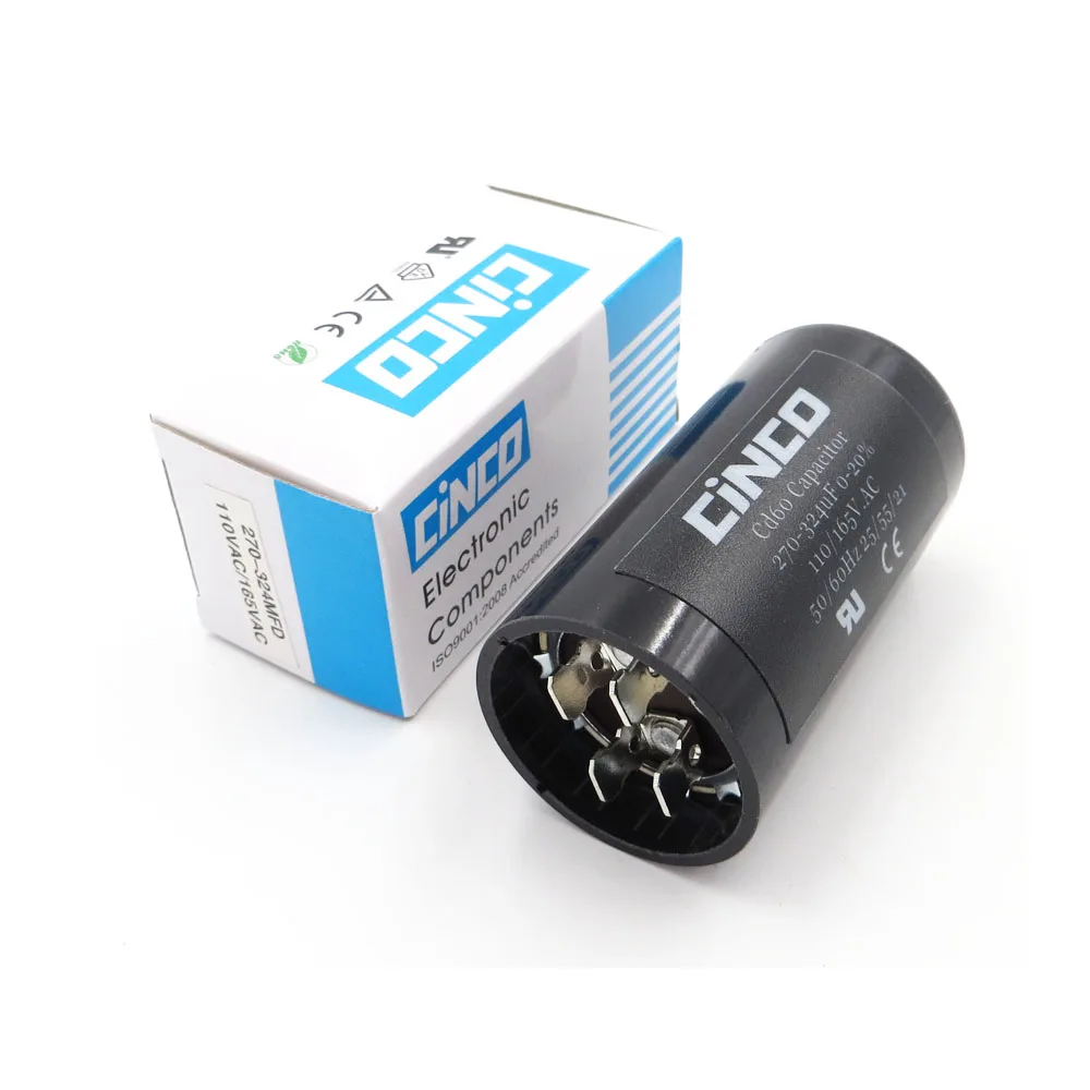 CD60 моторный запускаемый конденсатор 270 324 мкФ 110V 125V 165V mfd uf mf компрессор вентиляции