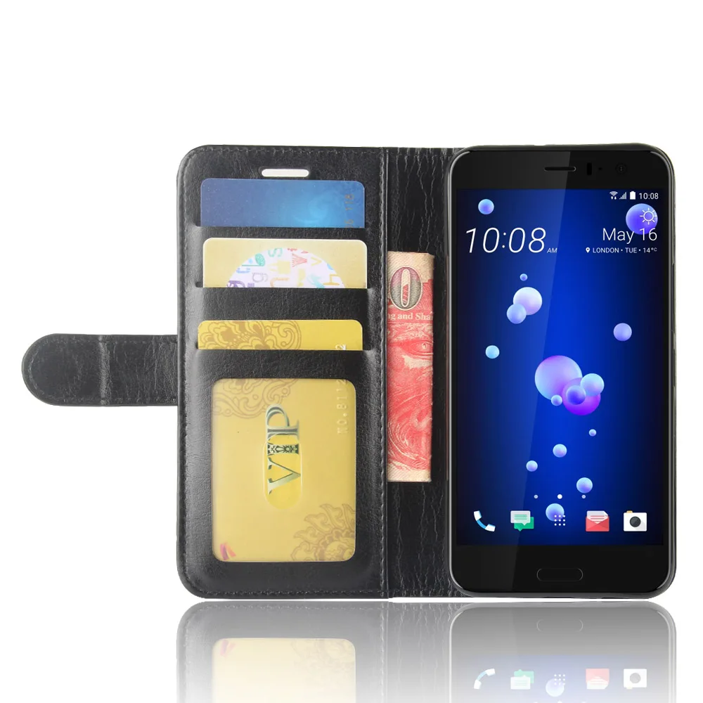 Чехол HUDOSSEN для HTC U11 Life роскошный флип искусственная кожа силиконовый чехол