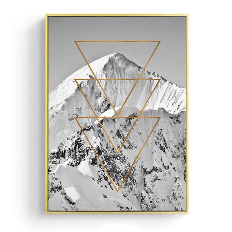 

Nordic Geometric Mountain Paintings Modern Art Canvas Painting Posters And Prints Wall Pictures For Living Room Home Decoration