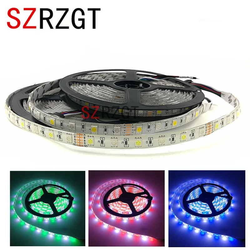 СВЕТОДИОДНАЯ лента SMD 5050 RGB водонепроницаемая светодиодная 5 м светодиодов 12 В