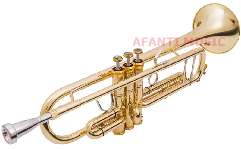 Afanti музыка Bb тон/желтая латунь/золотой лак труба (ATP 114)|trumpet gold|trumpet lacquerbb trumpet |