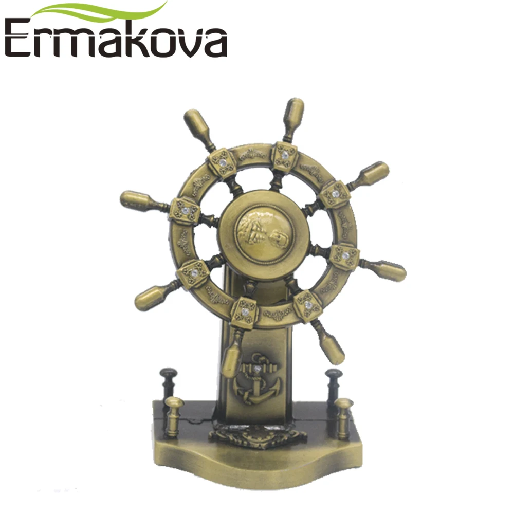 ERMAKOVA металлический Ретро корабль модель рулевого колеса рыбалка стоящий руль