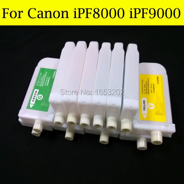 

12 Pieces/Lot Refillable Ink Cartridge For Canon PFI-701 For Canon iPF8000 iPF9000 Printer With Chips