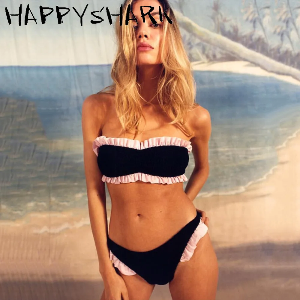 Женский купальник бикини в полоску HAPPYSHARK 2 шт. | Женская одежда