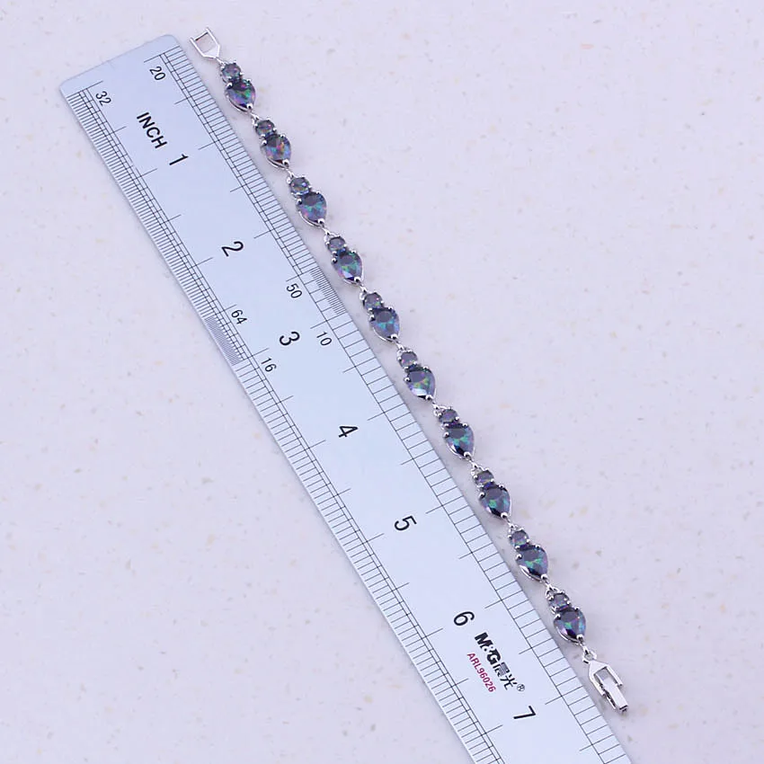 Эксклюзивные модные женские браслеты радужного цвета с мистическим кубическим