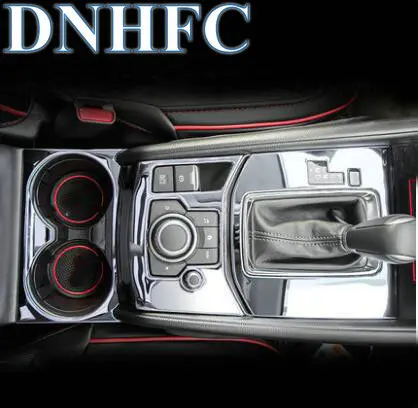 

DNHFC Автомобильная панель переключения передач рамка Обложка отделка украшение серебряный металлический декоративный верхний слой для Mazda ...