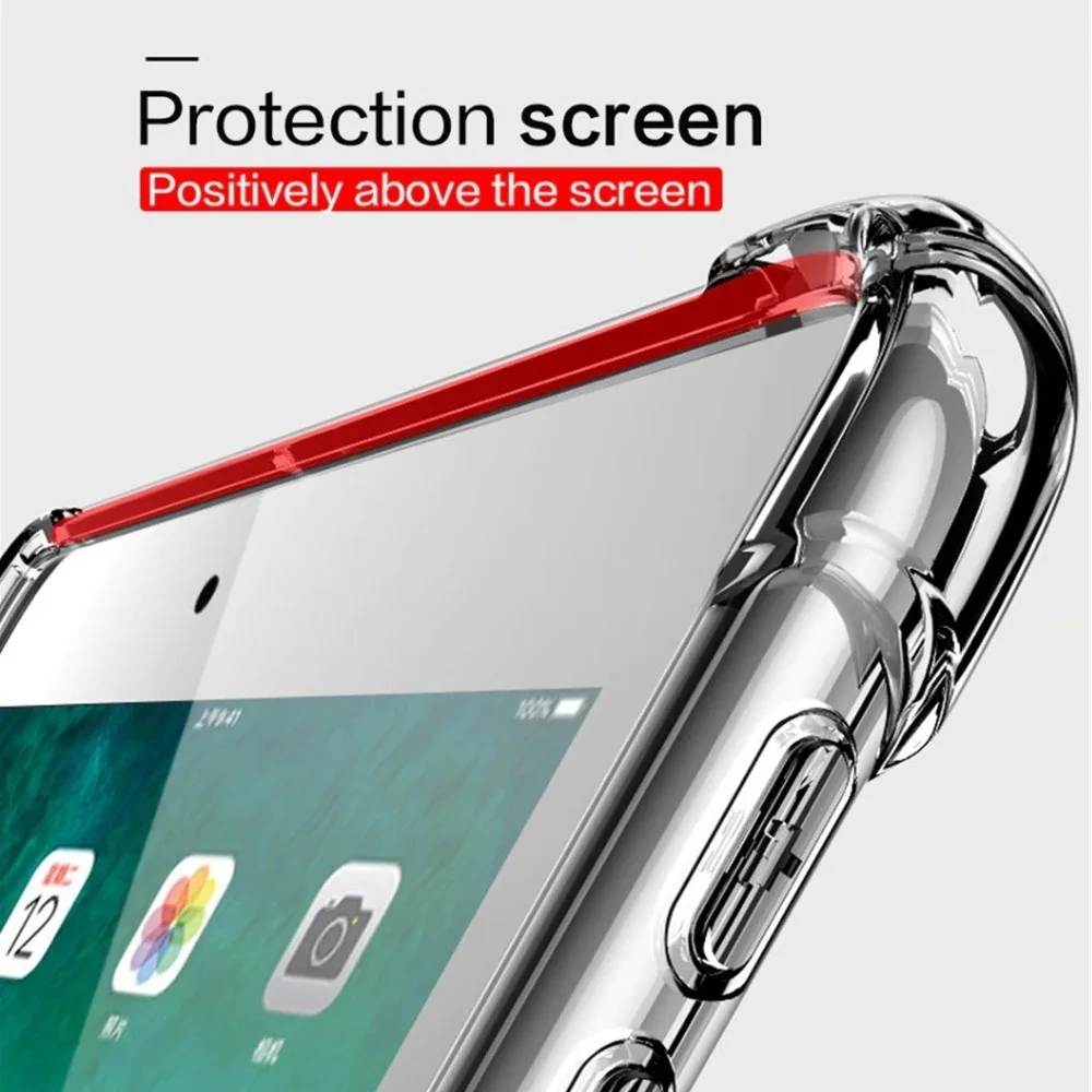 Чехол для iPad Air1/2 силиконовый ударопрочный прозрачный чехол из ТПУ задняя крышка