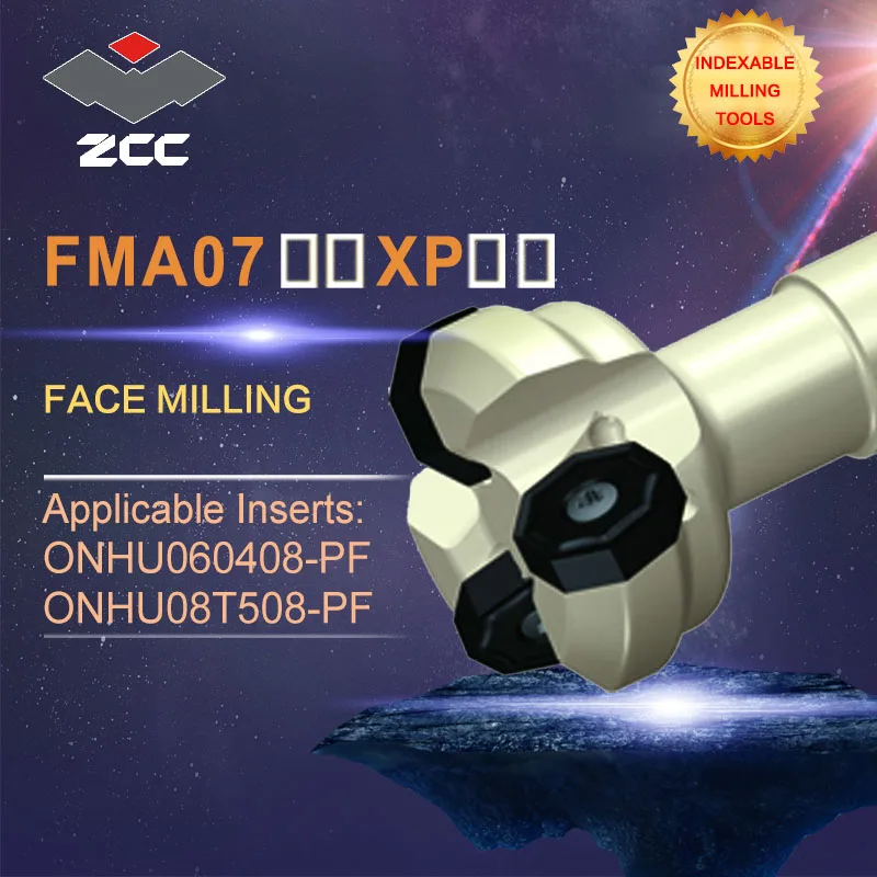

ZCC.CT original face milling cutters FMA07 FMA07-XP high performance CNC lathe tools indexable milling tools