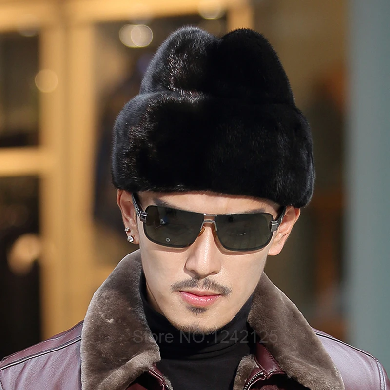 Новый высококлассный осень зима momen big yong boy old men lady настоящая норка меховые шапки