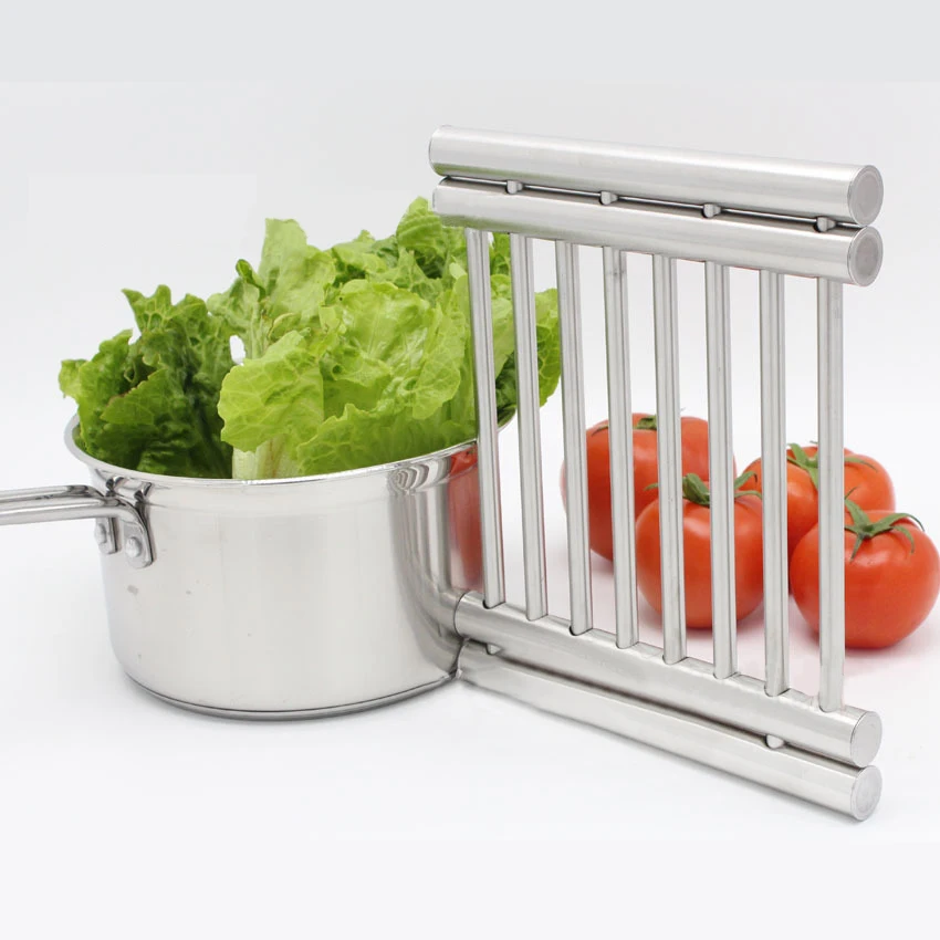 Stainless Steel Heat Insulated Mat Pot Dish Cushion Free to Stretch and Shorten Size Changeable Cookware Parts MA896429 | Дом и сад