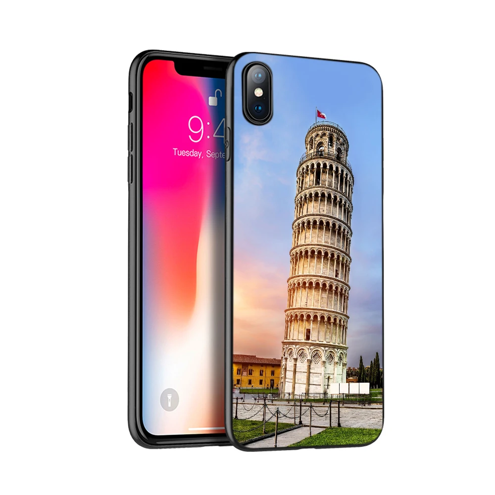 Черный чехол из ТПУ для iphone 5 5s se 6 6s 7 8 plus x 10 силиконовый XR XS 11 pro MAX Италия Рим Пиза
