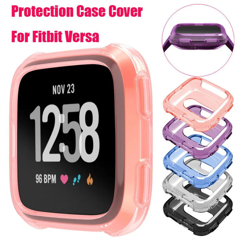 CARPRIE Soft TPU Protection Silicone Full Case Cover for Fitbit Versa watch accessories|fitbit cover|fitbit casecover |