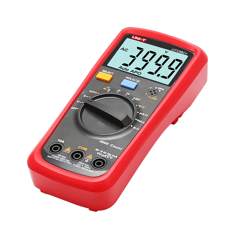 UNI-T UT136C+ Digital Multimeter 1000V 10A Auto Power Off AC DC Voltage Current Ohm Diode Meter Temperature Test | Инструменты
