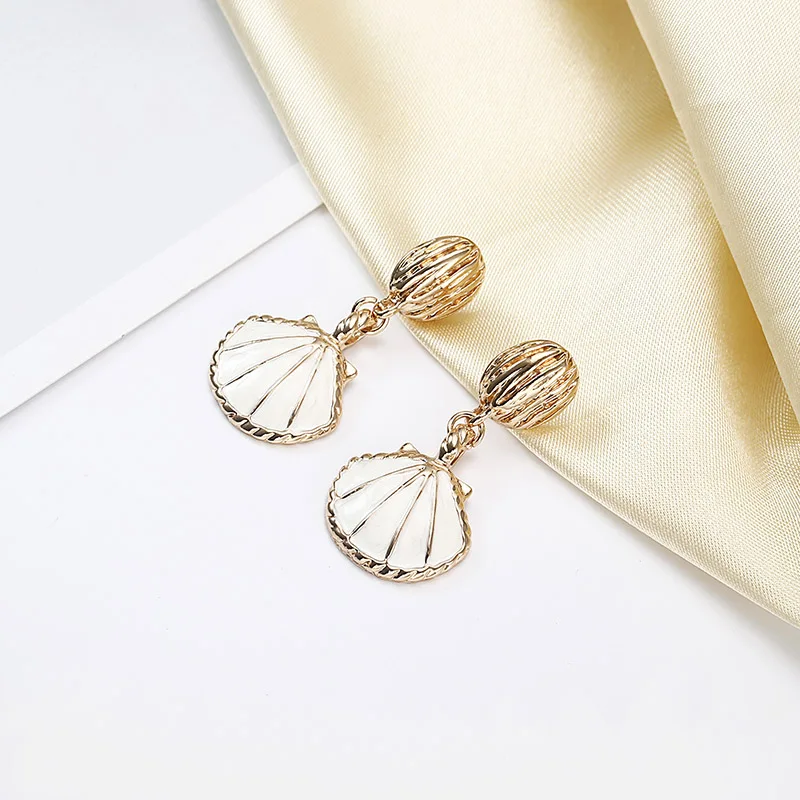Браслет на ногу с цепочкой Boho Shell, летние сандалии, пляжные браслеты на ногу, регулируемые пляжные ювелирные браслеты для женщин и девушек - Окраска металла: e0207white