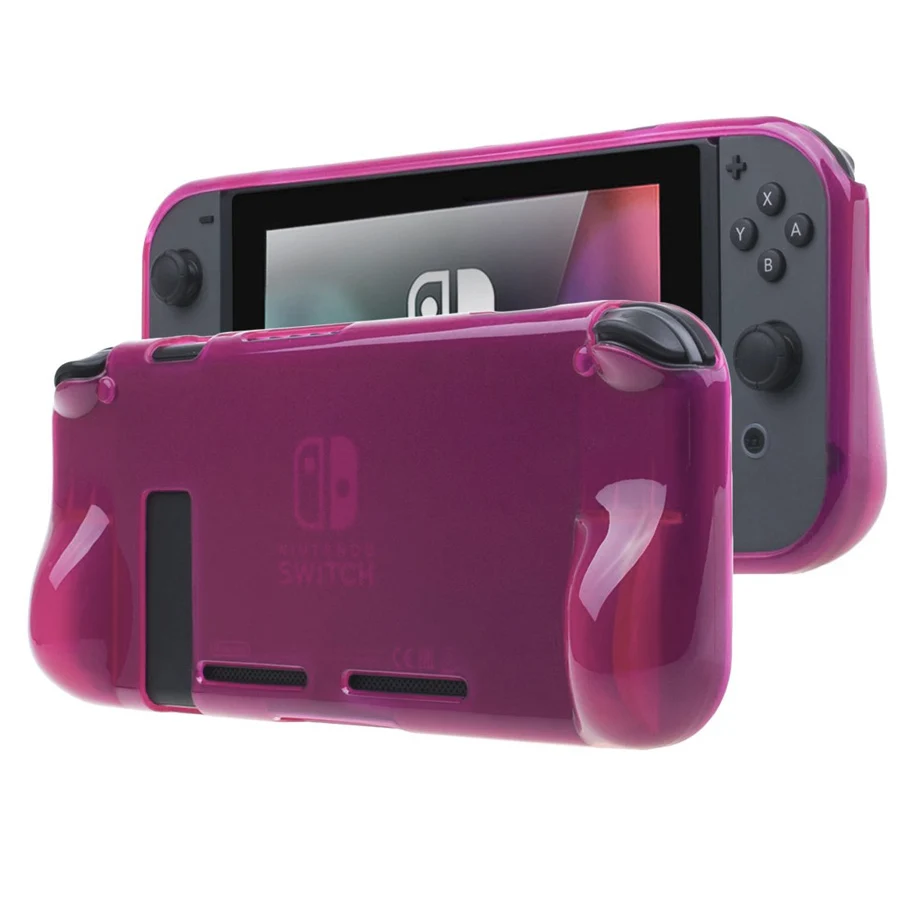 Мягкий силиконовый чехол для Nintendo Switch защитный устойчивый к царапинам с защитой