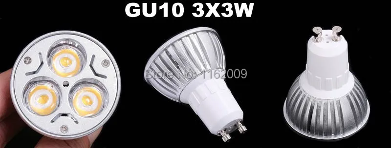 

X10 Бесплатная доставка, Высокая мощность CREE GU10 E27 E14 MR16 9 Вт 85-265 в, диммируемая лампочка, светодиодная лампочка направленсветильник света, све...