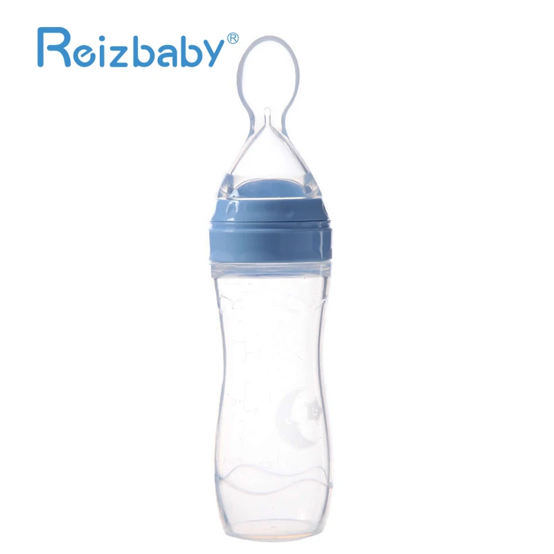 Reizbaby детская ложка бутылка силиконовый Совок пищевая добавка рис мюсли подача