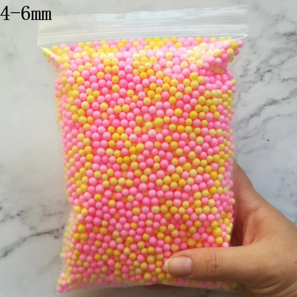 4-6mm Mix 1 15g Felicoalice, 15000 шт, сделай сам, снежные, грязевые частицы, аксессуары, слизи, шарики, маленькие, маленькие, пенопластовые бусины для плавок, наполнитель для DIY, поставки - Цвет: 4-6mm Mix 1 15g