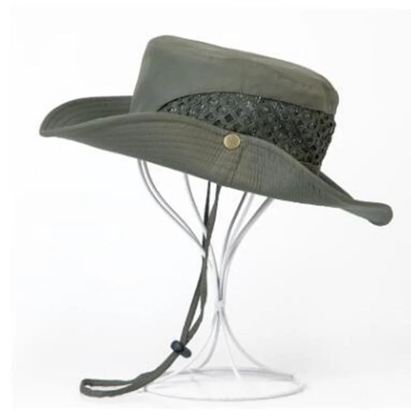 2019 New Fishman Bucket Sun Hat Wide Brim Military Hats Chin Strap Hiking Hunting Caps | Аксессуары для одежды