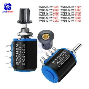 WXD3-13-2W потенциометр с проволочной обмоткой 100R 470R 1 K 4,7 K 10 K 22 K 47 K 100K Ом многоповоротный прецизионный линейный потенциометр
