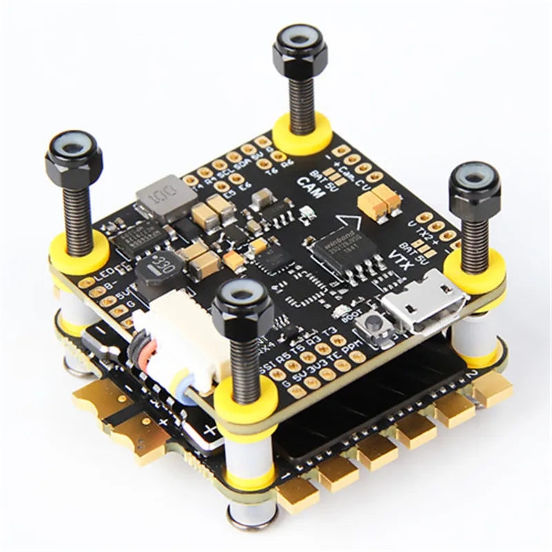 T-MOTOR Контроллер полета Tmotor F4 и F55A PRO II 6S 4 в 1 BLHELI_32 ESC стек для FPV Racing Drone quadcopter Multirotor