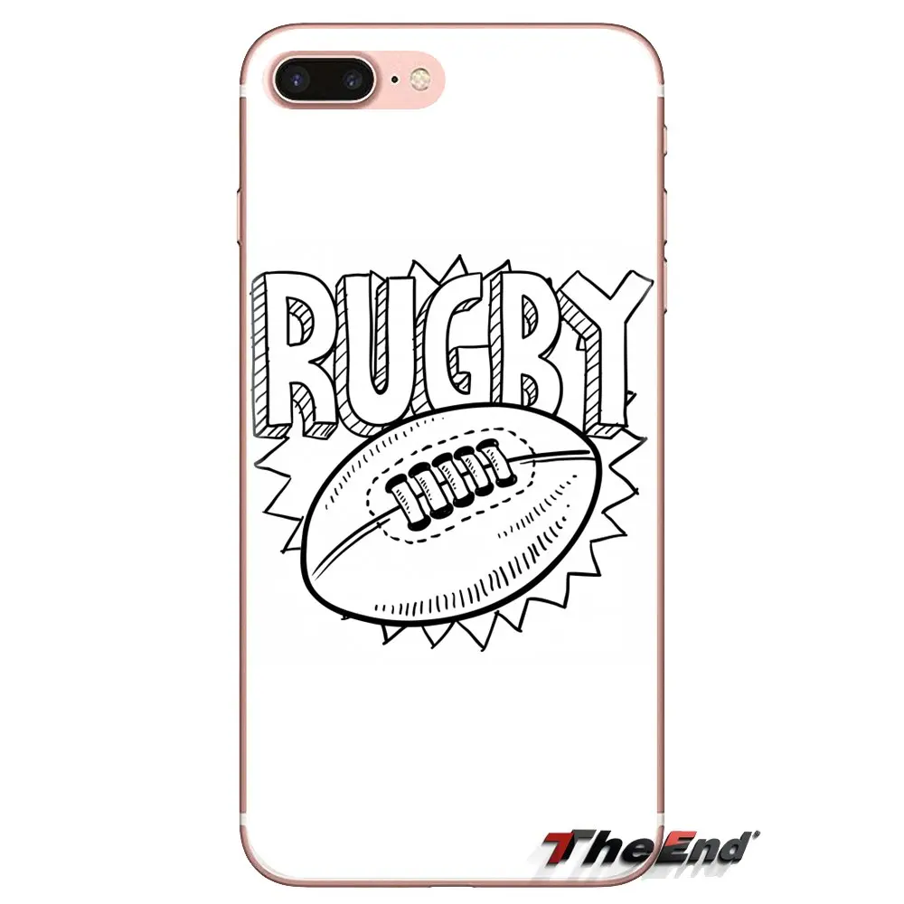 rugby ball Transparent Soft Shell Covers For Samsung Galaxy S3 S4 S5 Mini S6 S7 Edge S8 S9 S10 Plus Note 3 4 5 8 9 |