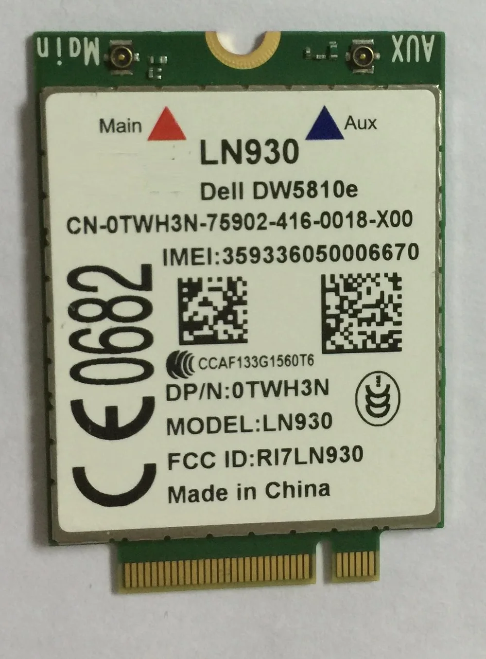 

2023 SSEA Telit LN930 NRR39 4G беспроводной NGFF модуль PN: 0TWH3N WWAN карта для Dell Wireless DW5810e Venue 11 Pro 4G/LTE/DC-HSPA +