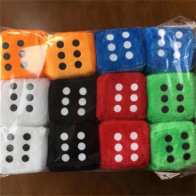 

1pcs 8cm Dice Cloth Doll Pillow Plush Toys Children's Activities Fun Games Props Children Birthday Christmas Gift Retail