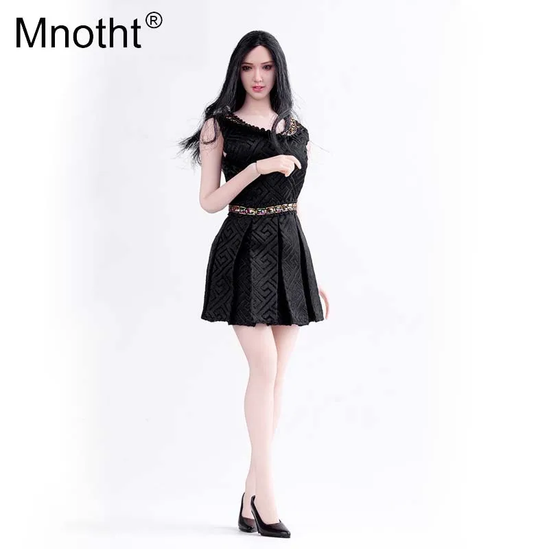 

Mnotht 1/6 черная мини-юбка VS054 платье с коротким рукавом костюм сексуальная женская одежда для 12 дюймов солдат экшн-Фигурки Коллекция игрушек m3n