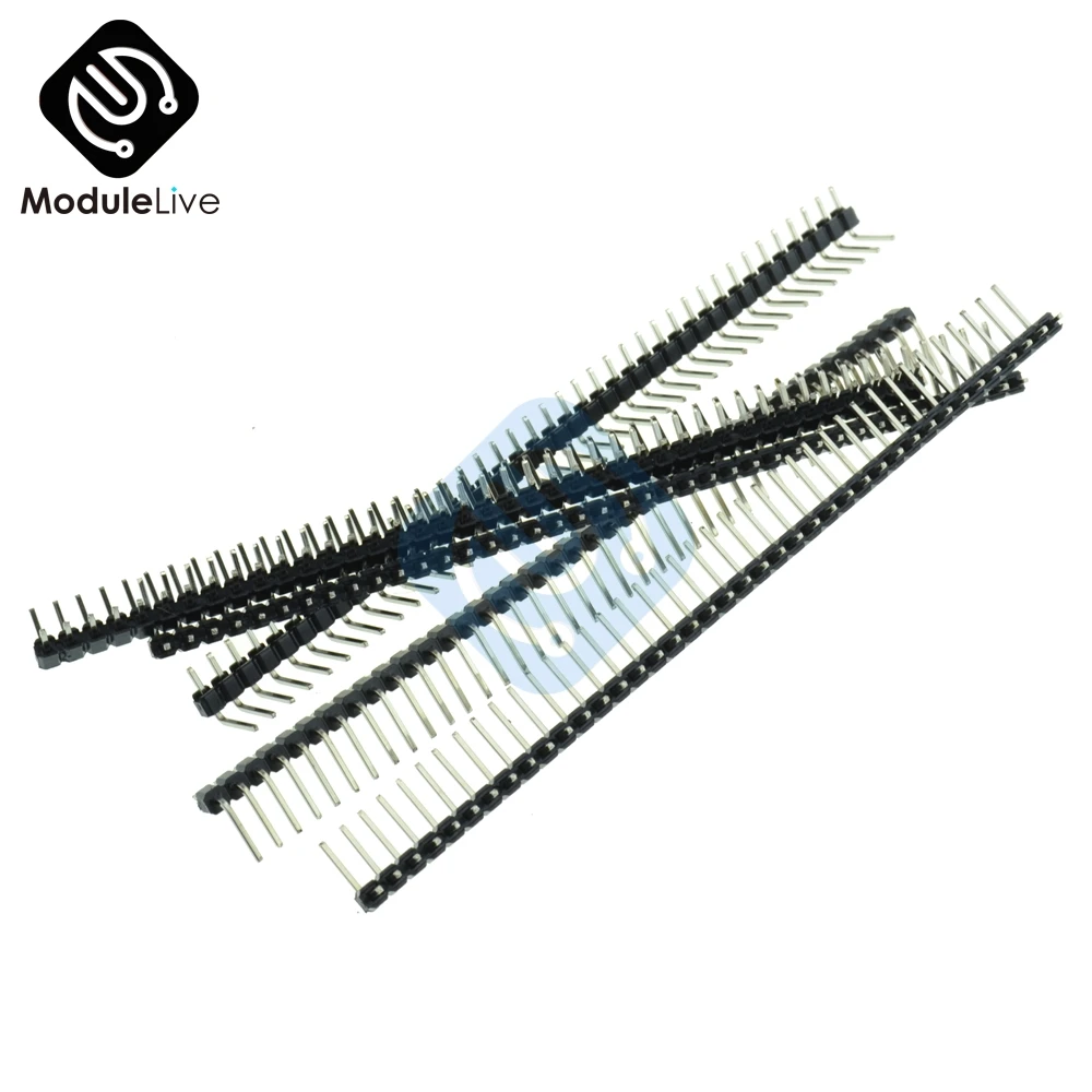 5 шт. шаг 2,54 мм 2x40 Pin 80 Pin Двухрядные Угловые штыревые Коннекторы