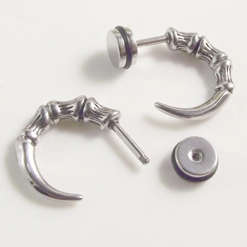 2 шт Панк Рок ястреб коготь из нержавеющей стали серьги гвоздики для мужчин в виде