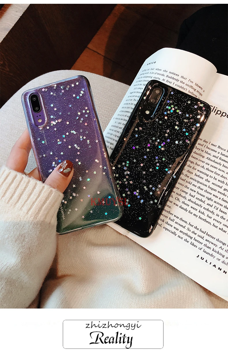 Блестящий блестящий чехол Dream Sky для huawei P Smart P20 Pro Lite, мягкий силиконовый чехол для Honor 7C 10 9 8 mate 10 P8 P9 Lite