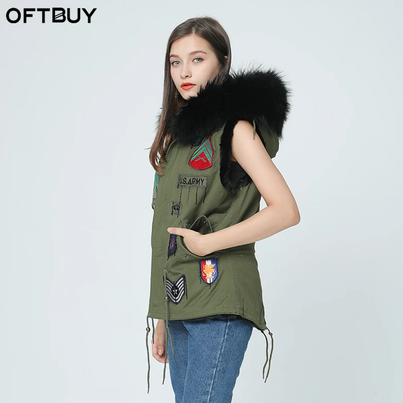 OFTBUY/Новинка 2021 года Зимнее высококачественное пальто из натурального меха для