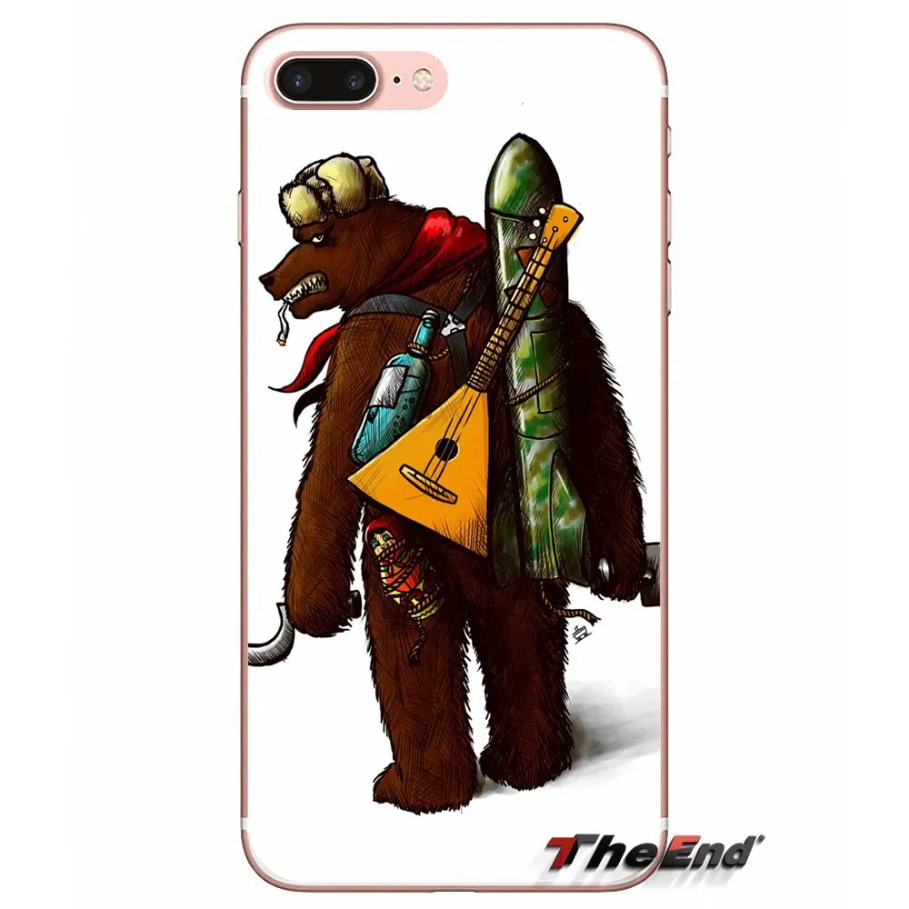For Huawei G7 G8 Ascend P7 P8 P9 Lite Honor 4C 5X 5C 6X Mate 7 8 9 Y3 Y5 Y6 II Pro Moscow Russian Brown Bear Silicone Case | Мобильные